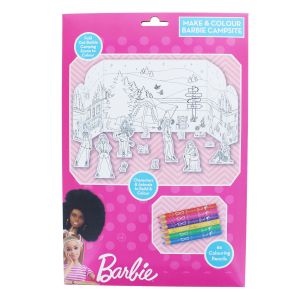 Barbie A4 Make & Colour Campsite Set