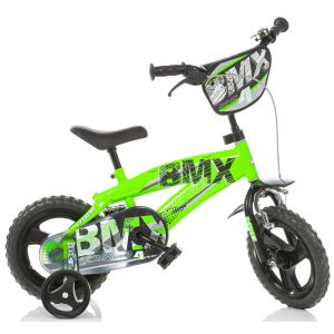 BMX Style 12" Black/Green Bike