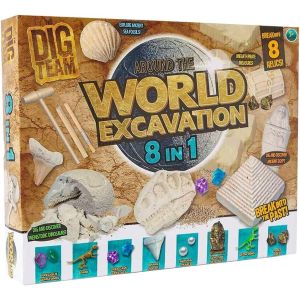 DIG Team Around the World Excavation 8 in 1 Kit
