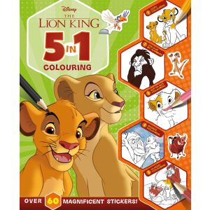 Disney The Lion King: 5 in 1 Colouring Book