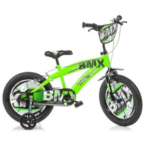 BMX Style 16" Black/Green Bike