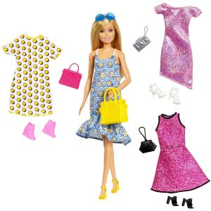 Barbie 4 Outfits Doll