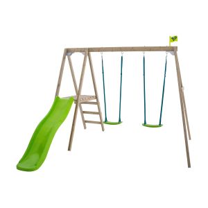 TP Forest Multiplay Double Wooden Swing Set & Slide