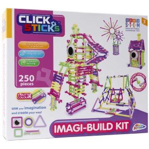 Click Sticks Glitter Imagi-Build 250 Piece Construction Set