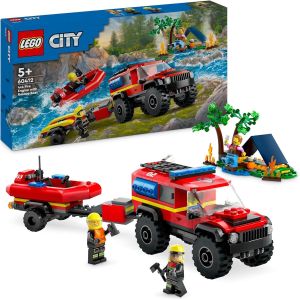LEGO City 4x4 Fire Truck with Rescue Boat 60412
