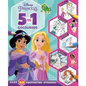 Disney Princess: 5 in 1 Colouring Book