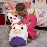 Zipstas Snuggle Pals Cuddly Unicorn 2in1 Reversible Backpack