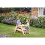 Wooden Sandpit and Bench