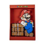 Super Mario Red, Blue and Brown Shaped Wall Clock