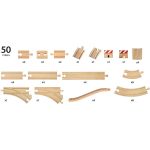 BRIO World 50 Piece Wooden Track Set