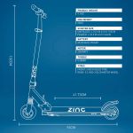 Zinc Eco Pro Folding Electric Blue Scooter