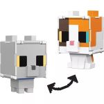 Minecraft 2-in-1 Calico Cat and British Shorthair Cat Flippin Figures