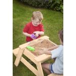 Wooden Sandpit and Bench