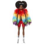 Barbie Extra Fluffy Rainbow Coat Doll