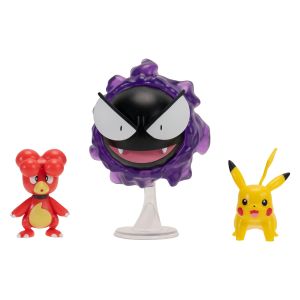Pokemon Battle Figure Set  Magby - Gastly - Pikachu