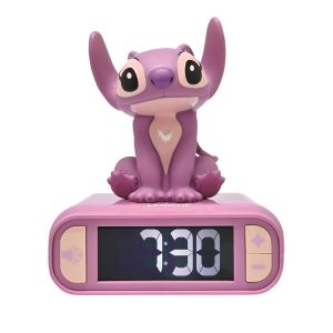 Disney Stitch Angel Night Light Alarm Clock