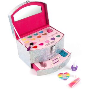 Three Cheers For Girls Let’s Sparkle Rainbow Large Cosmetic Case