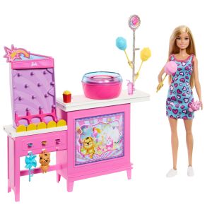 Barbie Cotton Candy and Game Playset & Doll