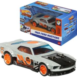 Hot Wheels Pull-Back Speeders 1:43 Scale Diecast Car - 1969 Ford Mustang