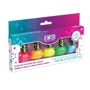 Three Cheers For Girls Glow In The Dark Nail Polish 5 Pack