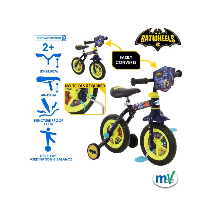 MoVe Batwheels 2-in-1 10inch Training Bike