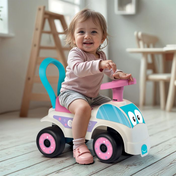 Dolu Foot to Floor Car - White & Pink