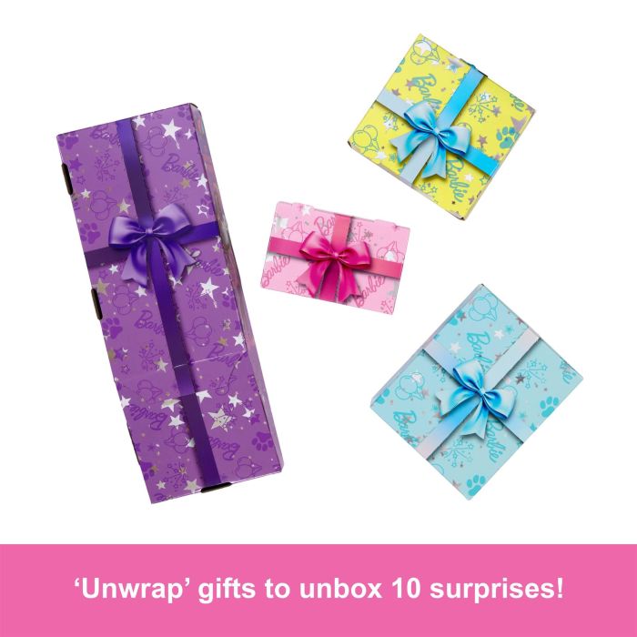 Barbie Party Unboxed Pet Birthday Series Doll & Accessories Shimmerin’ Hearts Set 