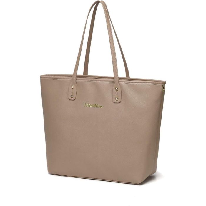 Fisher-Price Beige Faux Leather Baby Changing Bag 33.5x13x33 cm