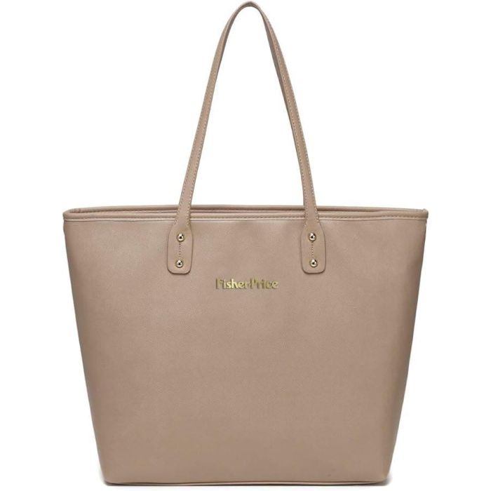 Fisher-Price Beige Faux Leather Baby Changing Bag 33.5x13x33 cm