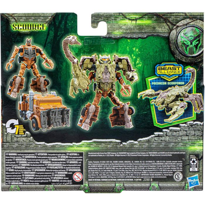 Transformers Rise of the Beasts Combiner 2-pack Scourge and Predacon Scorponok Action Figures