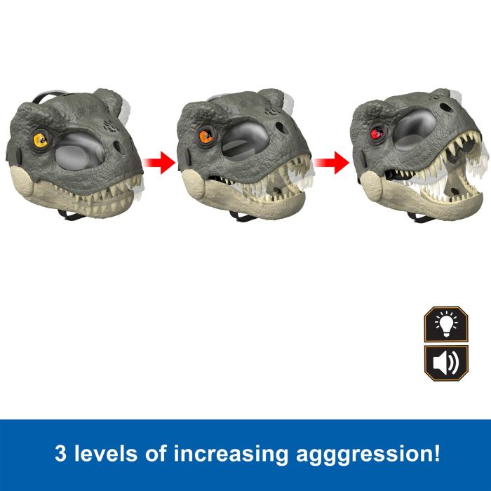 Jurassic World Rebirth T-Rex Rage N Roar Mask with LED Light