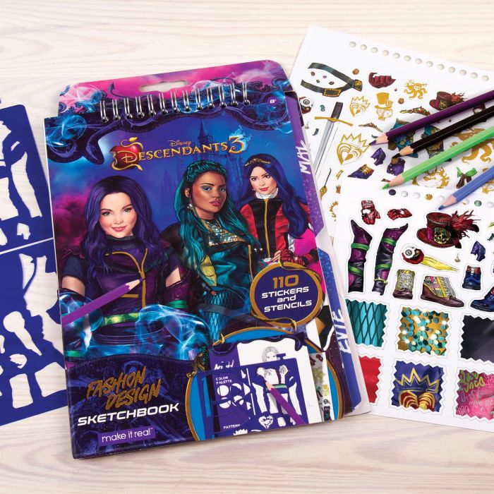Make It Real Disney Descendants 3 Fashion Design Sketch Book