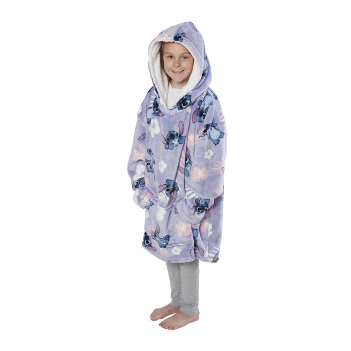Stitch Floral Hooded Blanket