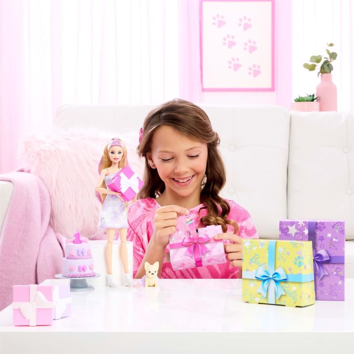 Barbie Party Unboxed Pet Birthday Series Doll & Accessories Birthday Bows Set 