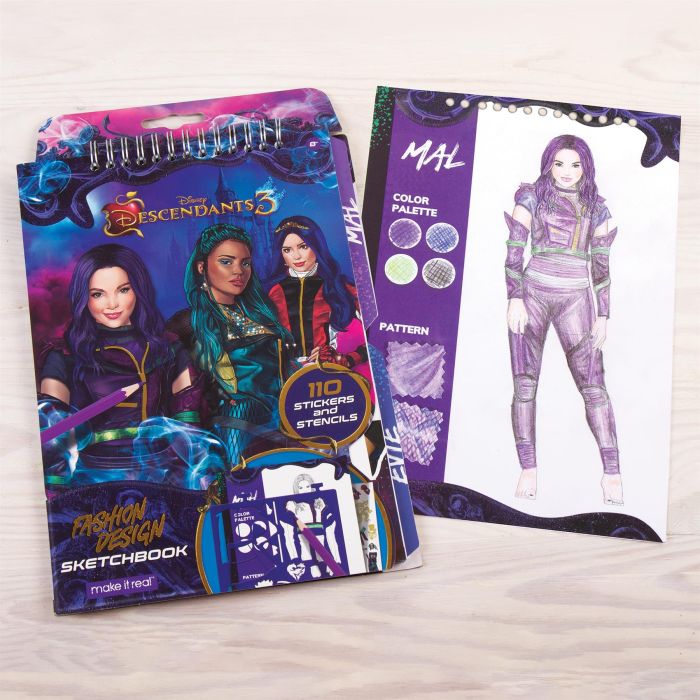 Make It Real Disney Descendants 3 Fashion Design Sketch Book