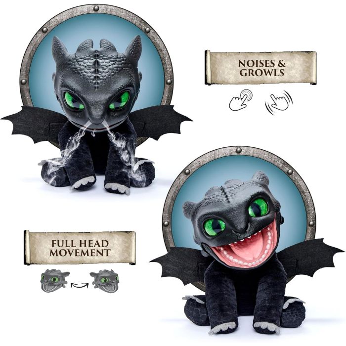 Dreamworks How To Train Your Dragon Toothless Puppetronic by RealFX Interactive Toy
