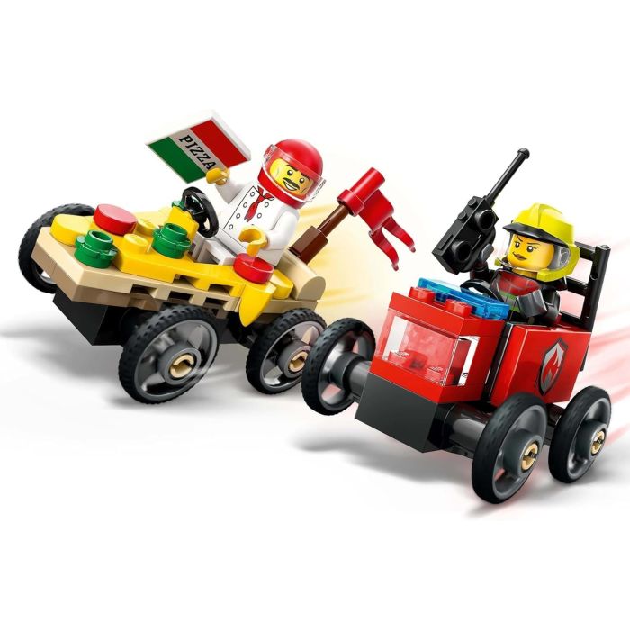 LEGO City Pizza vs. Fire Truck Race Car Pack 60458