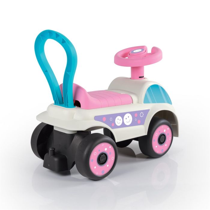 Dolu Foot to Floor Car - White & Pink