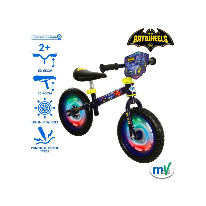 MoVe Batwheels 12inch Balance  Bike Light Up Wheels