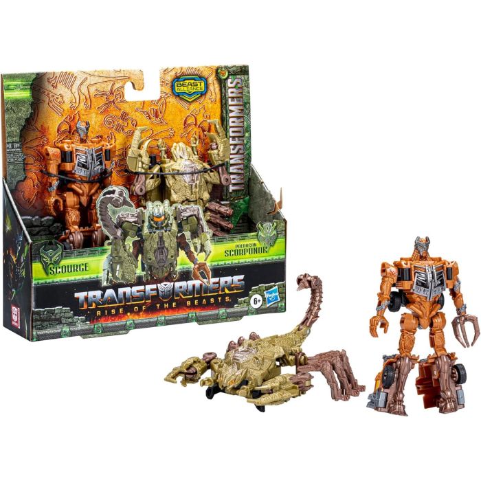 Transformers Rise of the Beasts Combiner 2-pack Scourge and Predacon Scorponok Action Figures
