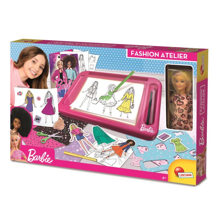 Barbie Fashion Design Table with Doll