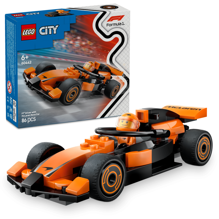 LEGO City F1 Driver with McLaren Race Car Toy 60442