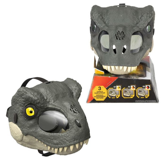 Jurassic World Rebirth T-Rex Rage N Roar Mask with LED Light
