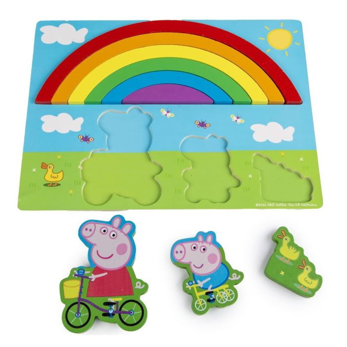 Peppa Pig Wooden Rainbow Puzzle