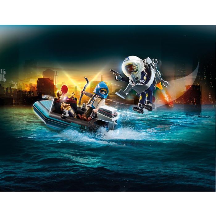 Playmobil City Action Police Jet Pack with Boat 70782