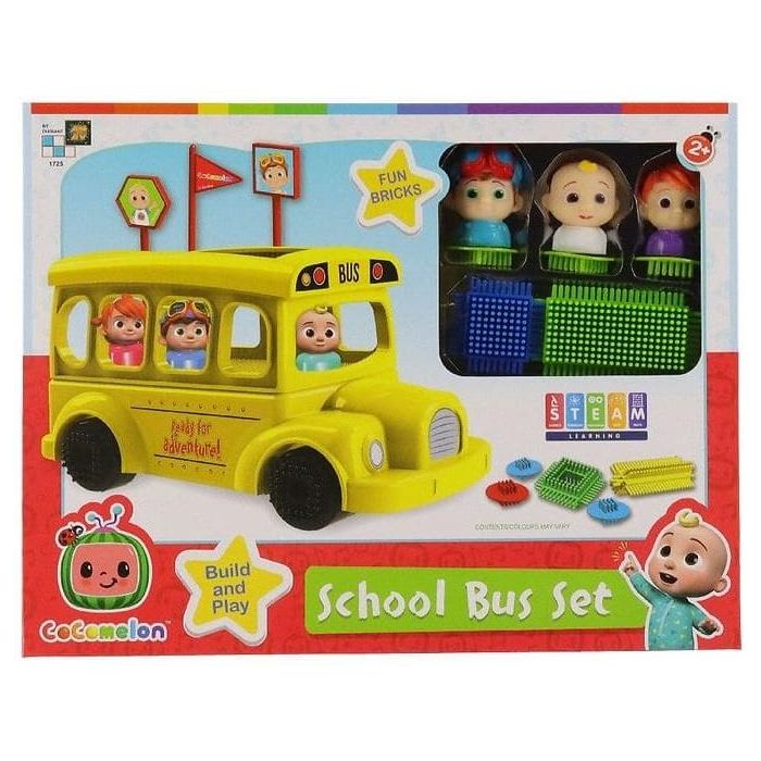 CoComelon Fun Bricks School Bus Set