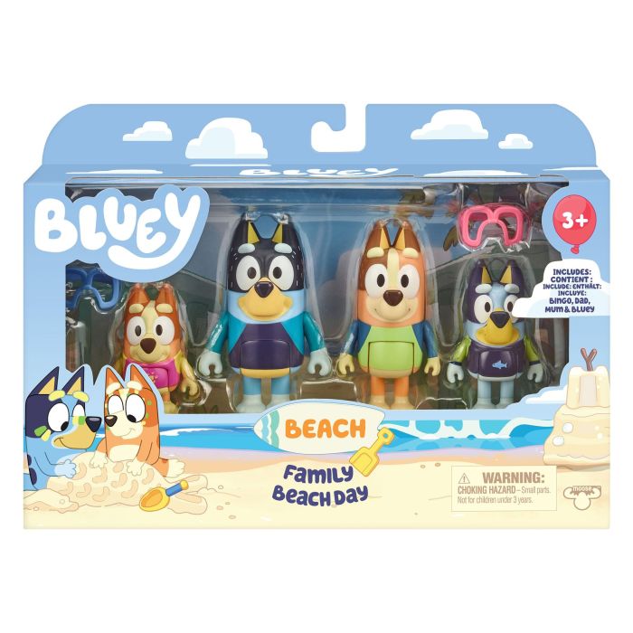 Bluey Beach Figure 4pack