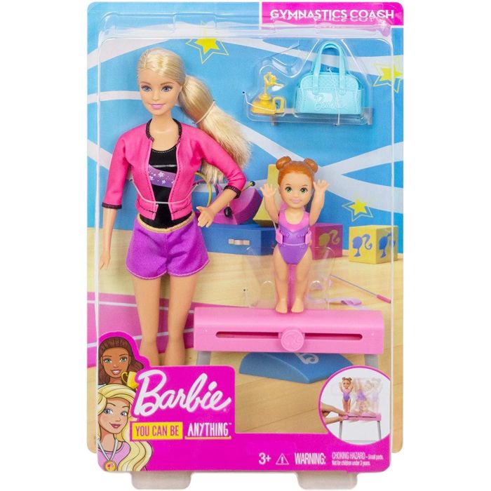 Barbie Gymnastics Coach Doll Set