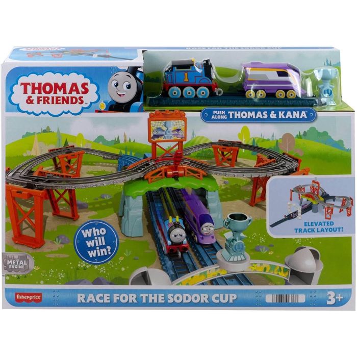 Thomas & Friends Race for the Sodor Cup Metal Engines Train Track Set