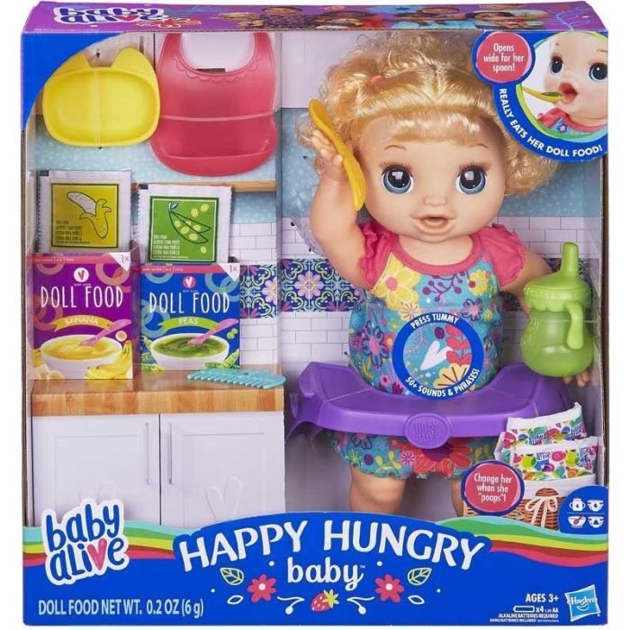 Baby Alive Happy Hungry Baby Blonde Straight Hair
